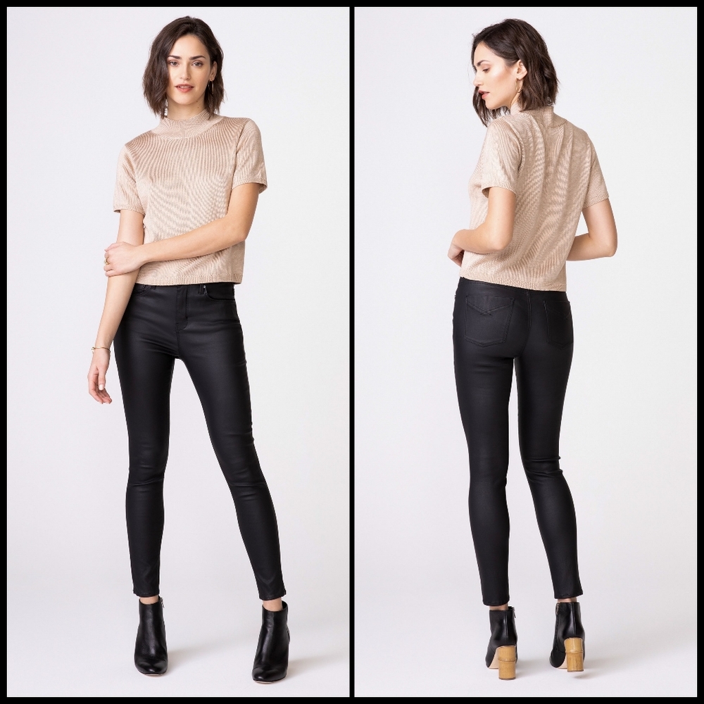 EUC Lulus Unpublished Olivia High Rise Skinny Vegan Leather Jeans